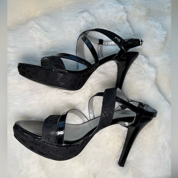 NeroGiardini Platform Heels Lace Sandals - Picture 4 of 9